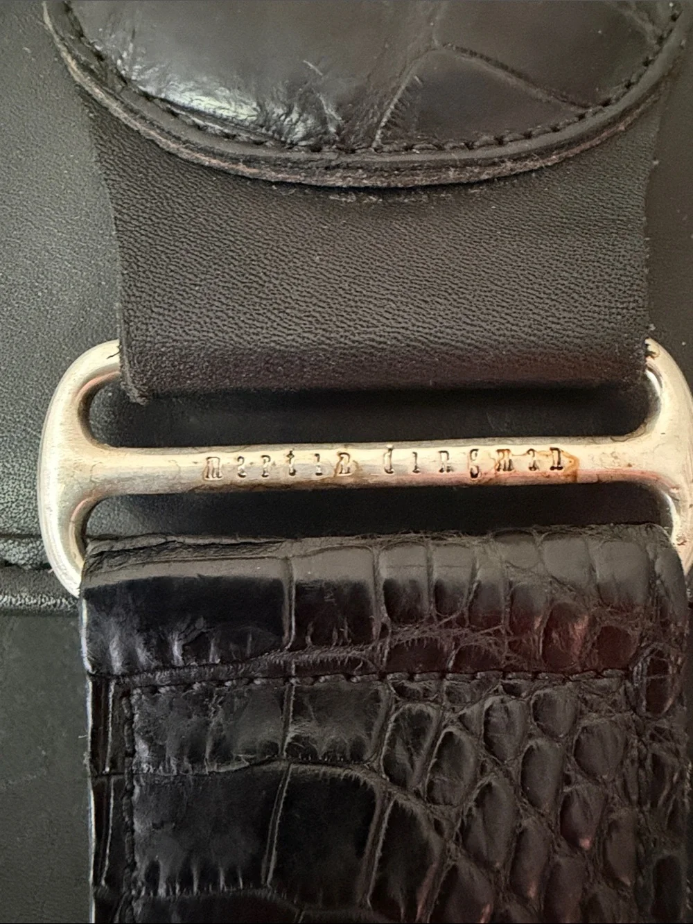 Martin Dingman Black Leather/Alligator Briefcase
